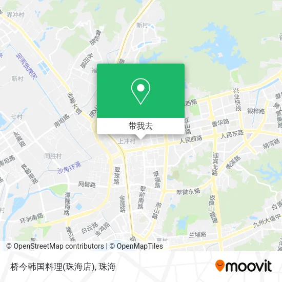 桥今韩国料理(珠海店)地图