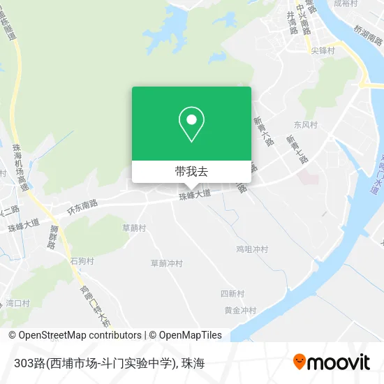 303路(西埔市场-斗门实验中学)地图