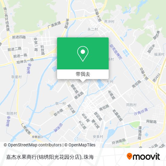 嘉杰水果商行(锦绣阳光花园分店)地图