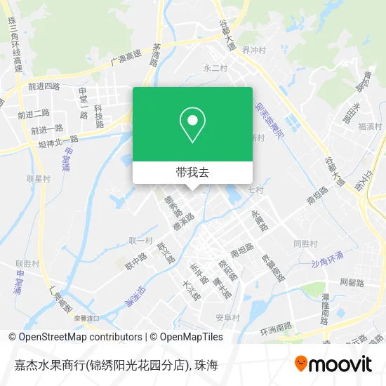 嘉杰水果商行(锦绣阳光花园分店)地图