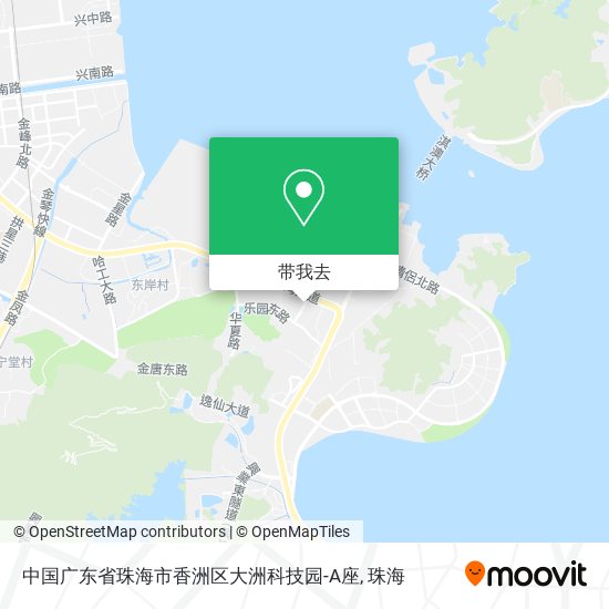 中国广东省珠海市香洲区大洲科技园-A座地图