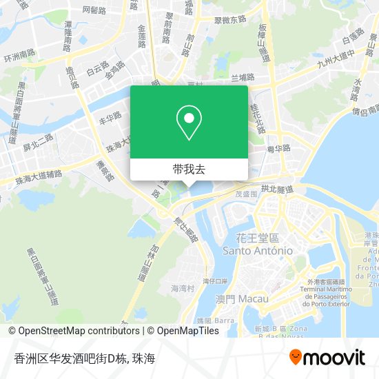 香洲区华发酒吧街D栋地图