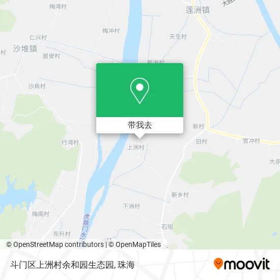 斗门区上洲村余和园生态园地图
