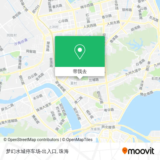 梦幻水城停车场-出入口地图
