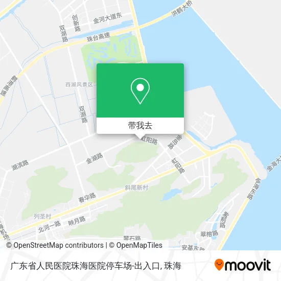 广东省人民医院珠海医院停车场-出入口地图