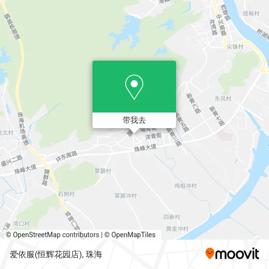 爱依服(恒辉花园店)地图
