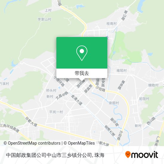 中国邮政集团公司中山市三乡镇分公司地图