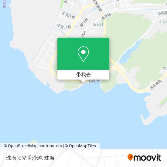 珠海阳光咀沙滩地图