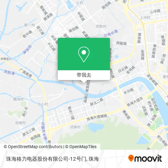 珠海格力电器股份有限公司-12号门地图