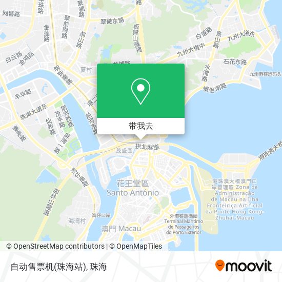 自动售票机(珠海站)地图