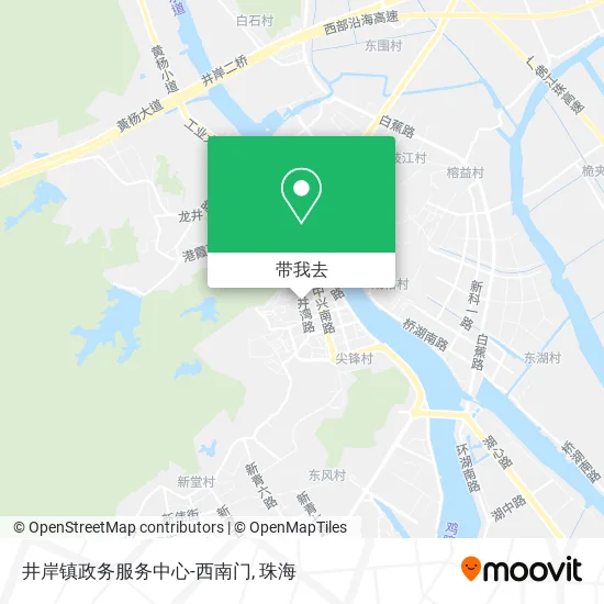 井岸镇政务服务中心-西南门地图