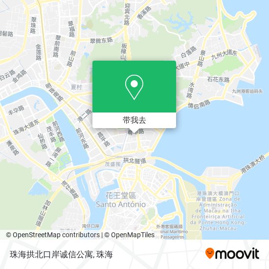 珠海拱北口岸诚信公寓地图