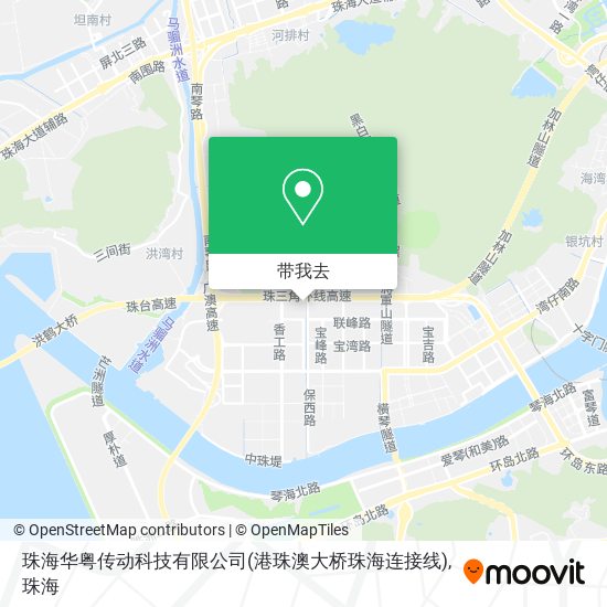 珠海华粤传动科技有限公司(港珠澳大桥珠海连接线)地图