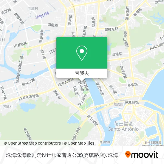 珠海珠海歌剧院设计师家普通公寓(秀毓路店)地图