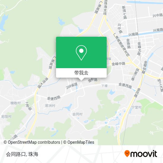 会同路口地图