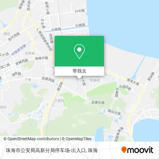 珠海市公安局高新分局停车场-出入口地图