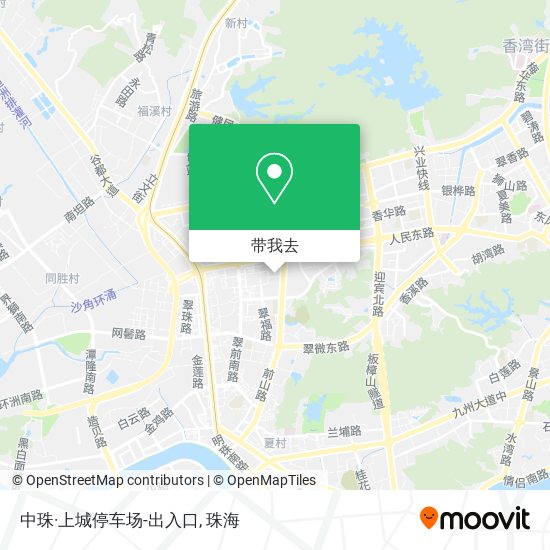 中珠·上城停车场-出入口地图