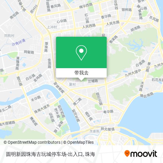 圆明新园珠海古玩城停车场-出入口地图