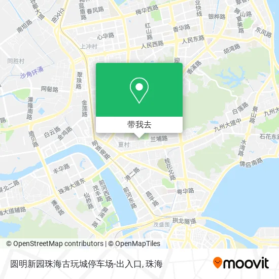圆明新园珠海古玩城停车场-出入口地图