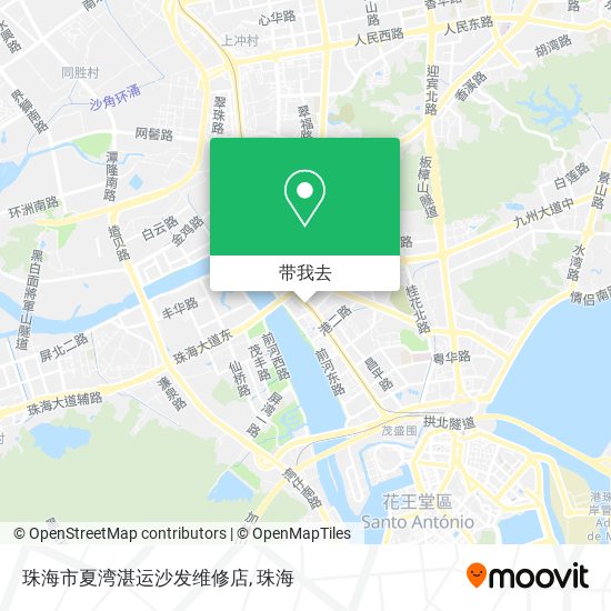 珠海市夏湾湛运沙发维修店地图