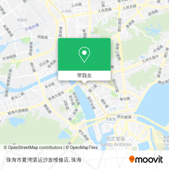 珠海市夏湾湛运沙发维修店地图