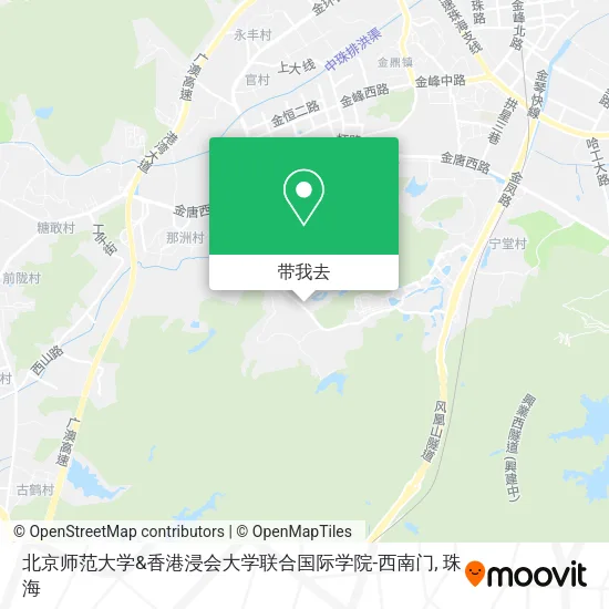 北京师范大学&香港浸会大学联合国际学院-西南门地图