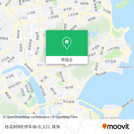 桂花村B区停车场-出入口地图