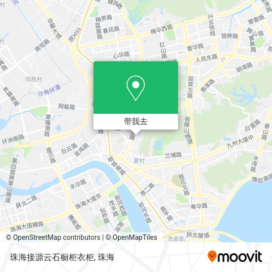 珠海接源云石橱柜衣柜地图