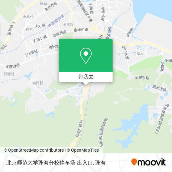 北京师范大学珠海分校停车场-出入口地图