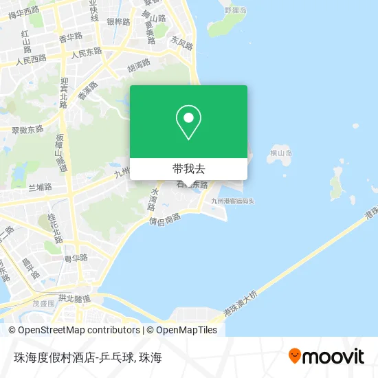 珠海度假村酒店-乒乓球地图