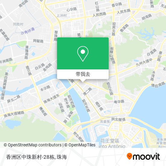 香洲区中珠新村-28栋地图