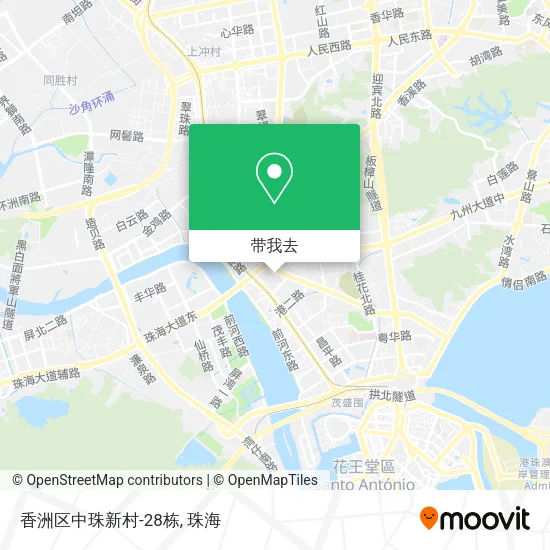 香洲区中珠新村-28栋地图