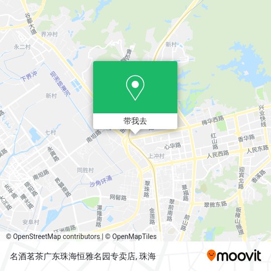 名酒茗茶广东珠海恒雅名园专卖店地图