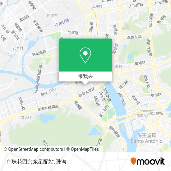 广珠花园京东星配站地图