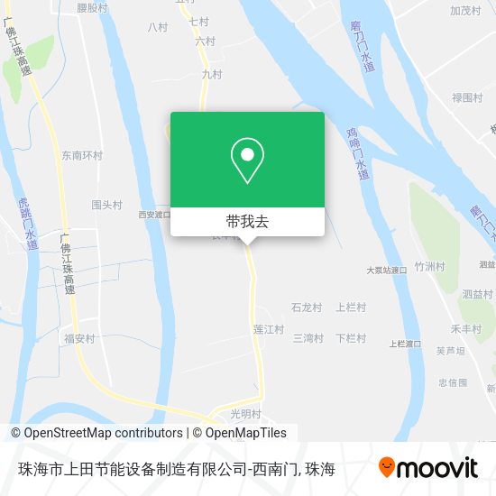 珠海市上田节能设备制造有限公司-西南门地图