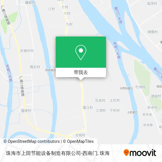 珠海市上田节能设备制造有限公司-西南门地图