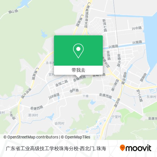 广东省工业高级技工学校珠海分校-西北门地图