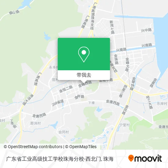 广东省工业高级技工学校珠海分校-西北门地图