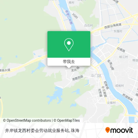 井岸镇龙西村委会劳动就业服务站地图