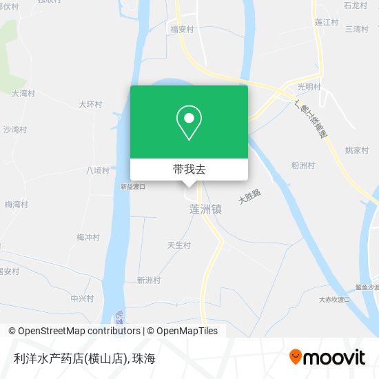 利洋水产药店(横山店)地图