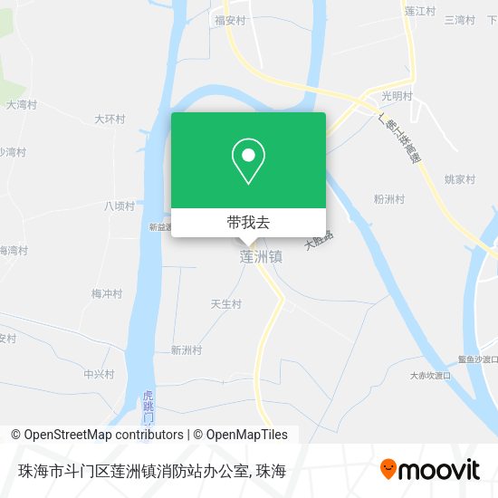 珠海市斗门区莲洲镇消防站办公室地图