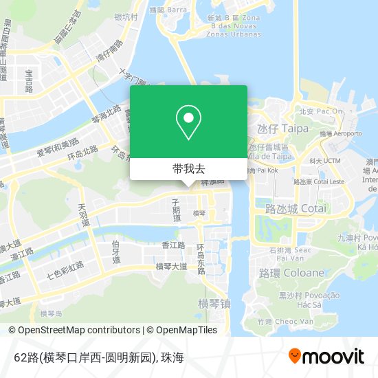 62路(横琴口岸西-圆明新园)地图