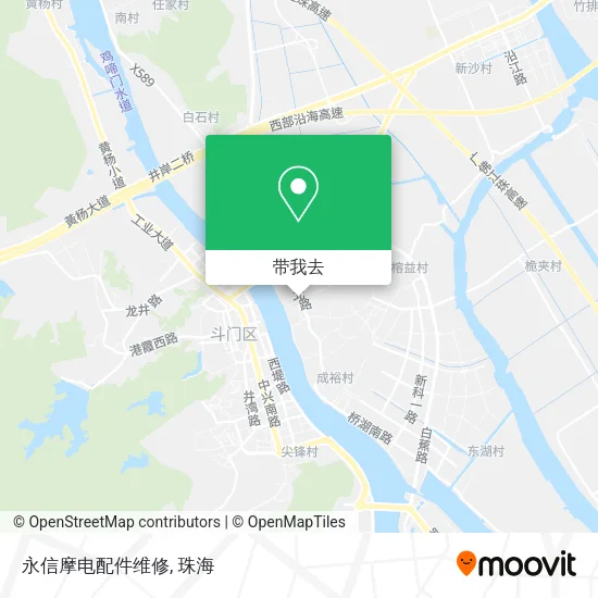 永信摩电配件维修地图