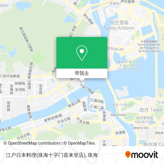 江户日本料理(珠海十字门喜来登店)地图