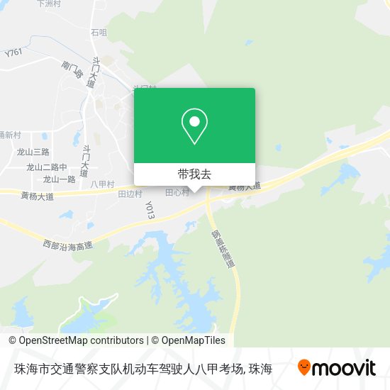 珠海市交通警察支队机动车驾驶人八甲考场地图