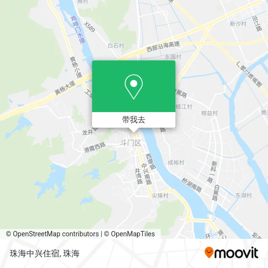 珠海中兴住宿地图