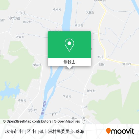 珠海市斗门区斗门镇上洲村民委员会地图