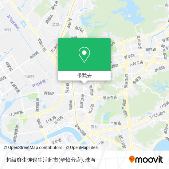 超级鲜生连锁生活超市(翠怡分店)地图