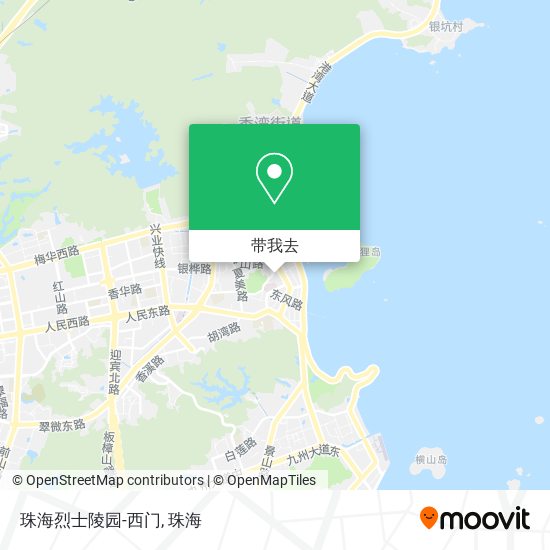 珠海烈士陵园-西门地图