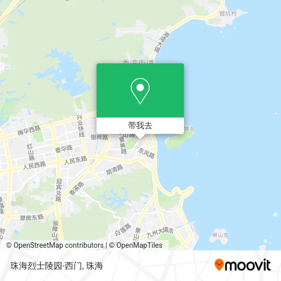 珠海烈士陵园-西门地图